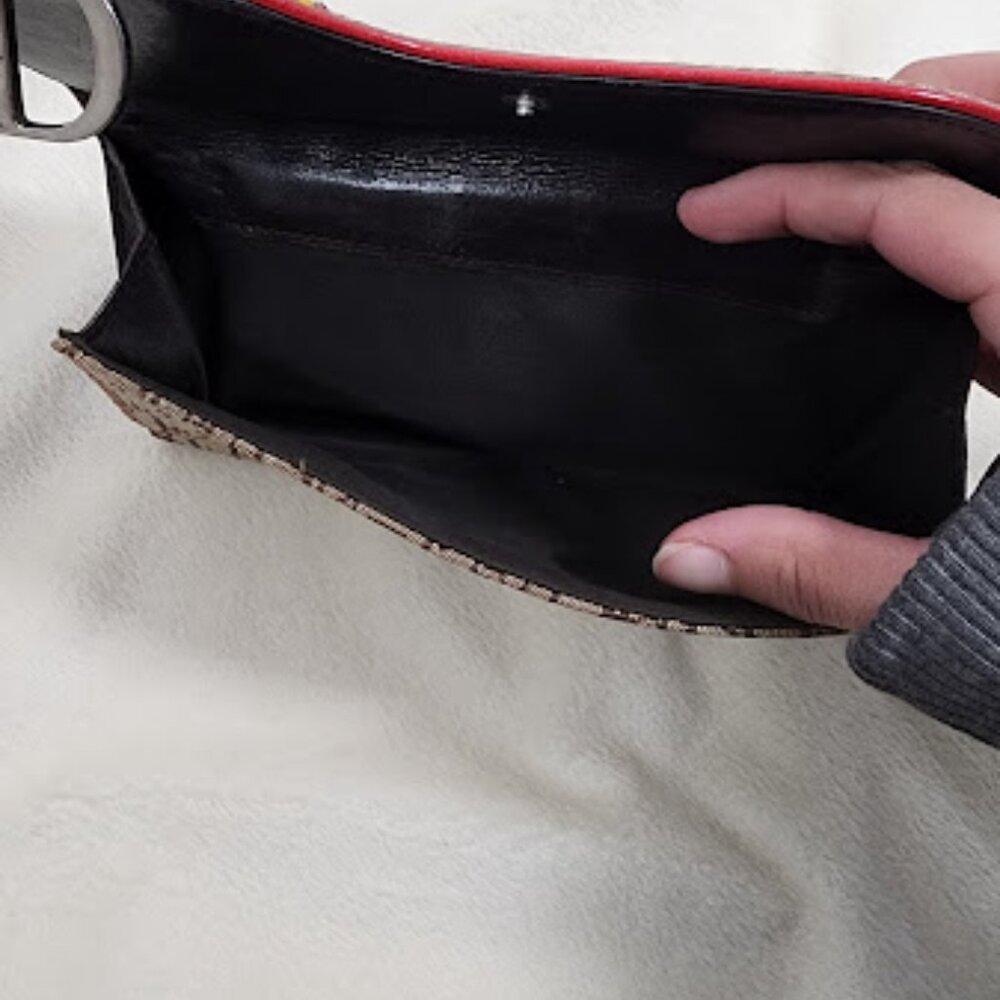 Christian Dior Trotter Canvas Rasta Saddle Wallet. Unique! - Picture 9 of 15